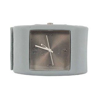 Sweet Square Rocker Silicon Band in Grey