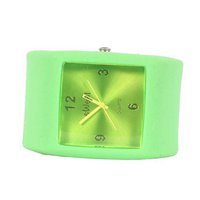 Sweet Square Rocker Silicon Band in Lime