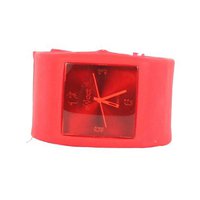 Sweet Square Rocker Silicon Band in Red