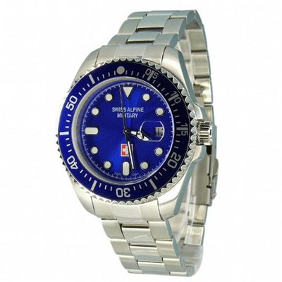 Swiss Alpine Military Quartz 1504.1138SAM with Metal Strap