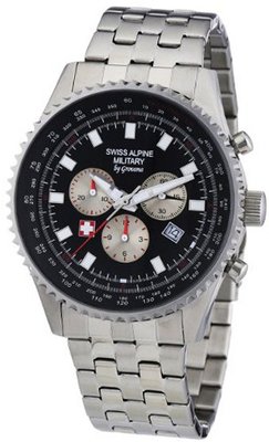 Swiss Alpine Military Quartz PF291 2911.9137SAM with Metal Strap