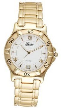 Swiss Edition Swiss Made All Gold Round Dress with a White Dial