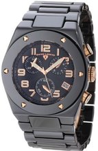 Swiss Legend 10028-BKBRA Throttle Chronograph Black Dial Black Ceramic