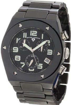 Swiss Legend 10028-BKBSA Throttle Chronograph Black Textured Dial