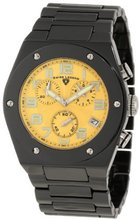 Swiss Legend 10028-BKYSA Throttle Chronograph Yellow Dial Black Ceramic