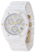 Swiss Legend 10028-WWGA Throttle Chronograph White Dial White Ceramic