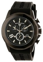 Swiss Legend 10042-BB-01 Monte Carlo Chronograph Black Textured Dial Black Silicone