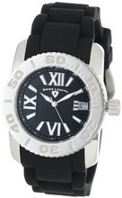 Swiss Legend 10114-01 Commander Black Polyurethane and Stainless Steel