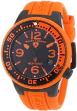 Swiss Legend 11044P-BB-01-OBS Neptune Black Dial Orange Silicone