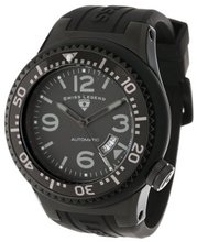 Swiss Legend 11819A-BB-01-GRYA-W Neptune Automatic Black Dial Black Silicone