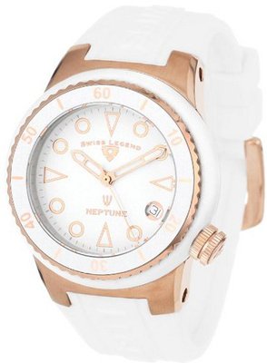 Swiss Legend 11840D-RG-02-WHT Neptune White Dial White Silicone