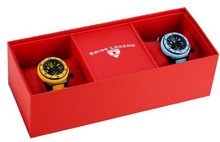 Swiss Legend 11840P-BB-01-BBL-YL-SET Neptune Black Dial Light Blue Silicone Band Set