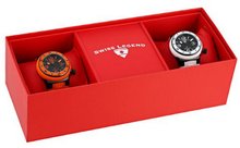 Swiss Legend 11840P-BB-01-WHT-OR-SET Neptune Black Dial White Silicone Band Set