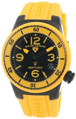 Swiss Legend 11840P-BB-01-YL Neptune Black Dial Yellow Silicone