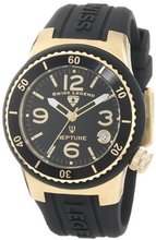 Swiss Legend 11840P-YG-01 Neptune Black Dial Black Silicone