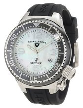 Swiss Legend 11844-BKWSA Neptune White Mother-Of-Pearl Dial