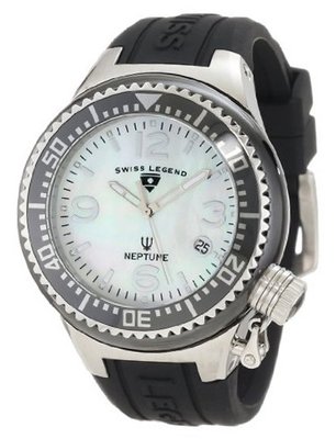 Swiss Legend 11844-BKWSA Neptune White Mother-Of-Pearl Dial