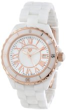 Swiss Legend 20050-WWRR Karamica Collection White/Rose Ceramic