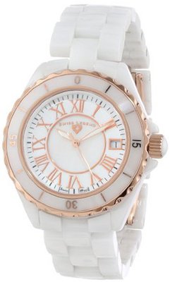 Swiss Legend 20050-WWRR Karamica Collection White/Rose Ceramic
