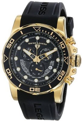 Swiss Legend 21368-YG-01 Avalanche Analog Display Swiss Quartz Black