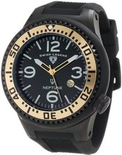Swiss Legend 21818P-BB-01-GA Neptune Black Dial Black Silicone