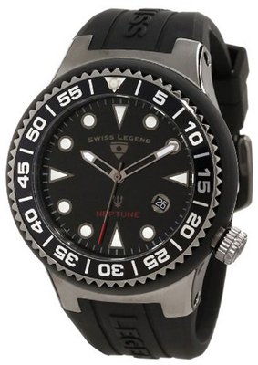 Swiss Legend 21848D-GM-01-NB Neptune Black Dial Black Silicone