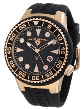 Swiss Legend 21848D-RG-01-NB Neptune Black Dial Black Silicone