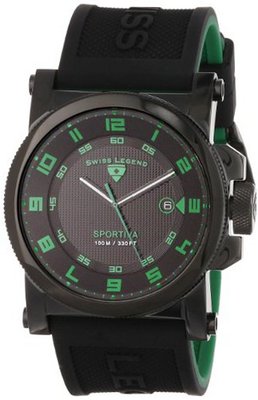 Swiss Legend 40030-BB-01-GRA "Sportiva" Analog Display Swiss Quartz Black Casual