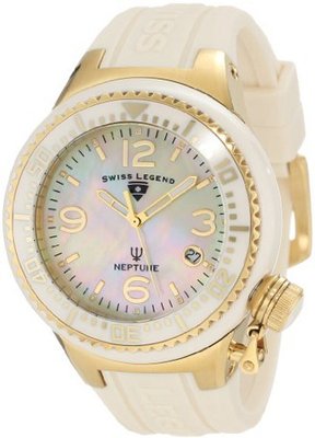 Swiss Legend SL-11844-BGWGA Neptune Beige Mother of Pearl Silicone