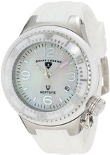 Swiss Legend SL-11844-WWSA Neptune White Mother-of-Pearl Dial Silicone with Ceramic Case