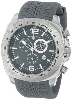 Swiss Legend "Sprinter" Stainless Steel and Gray Silicone Gray Dial