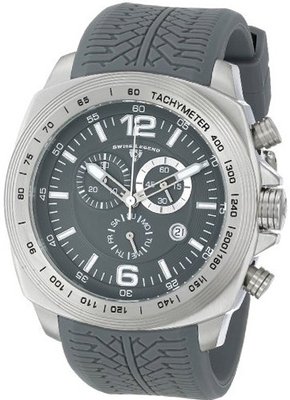 Swiss Legend "Sprinter" Stainless Steel and Gray Silicone Gray Dial