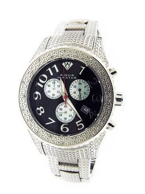 Aqua Master 40mm Round 20 Diamonds Black Face