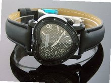 Swiss Master By Km Large Heart 12 Diamonds Black