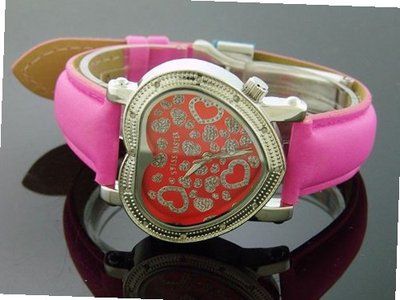 Swiss Master By Km Large Heart 12 Diamonds Red