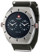 Swiss Military Calibre 06-4C1-04-007T6 Commando Dual Time Zone Luminous Khaki Green