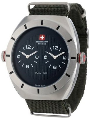 Swiss Military Calibre 06-4C1-04-007T6 Commando Dual Time Zone Luminous Khaki Green