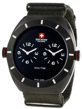 Swiss Military Calibre 06-4C1-13-007T6 Commando Dual Time Zone Luminous Khaki Green