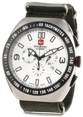 Swiss Military Calibre 06-4C2-04-001T6 Commando Tachymeter Chronograph Luminous Date Khaki Green