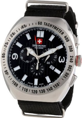 Swiss Military Calibre 06-4C2-04-007T Commando Tachymeter Chronograph Luminous Date Black Dial