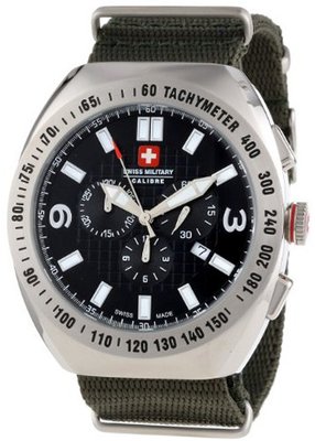 Swiss Military Calibre 06-4C2-04-007T6 Commando Khaki Green Tachymeter Chronograph