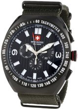 Swiss Military Calibre 06-4c2-13-007t6 Commando Black IP Tachymeter Chronograph Khaki Green