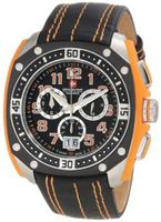 Swiss Military Calibre 06-4F1-04-079 Flames Chronograph Orange Leather Date