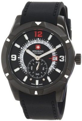 Swiss Military Calibre 06-4R5-13-007R Revolution IP Black Sub-seconds Date Display Black Dial Rubber