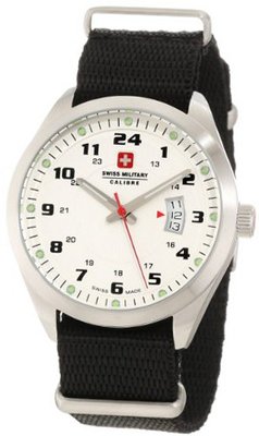 Swiss Military Calibre 06-4T1-04-001T Trooper Stainless Steel Second Hand Date Black Canvas