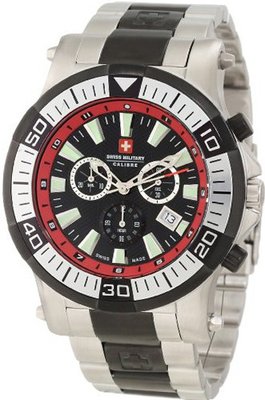Swiss Military Calibre 06-5H1-04-004 Hawk Chronograph Red Inner Bezel Steel Bracelet