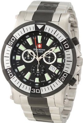 Swiss Military Calibre 06-5H1-04-007 Hawk Chronograph Black Textured Dial Steel Bracelet