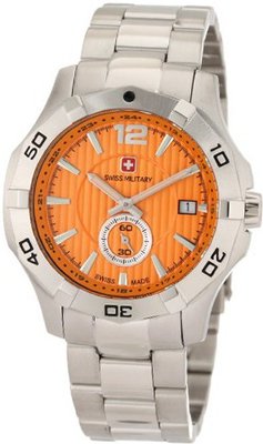 Swiss Military Calibre 06-5I2-04-079 Immersion Sub-Second Orange Dial Steel Bracelet