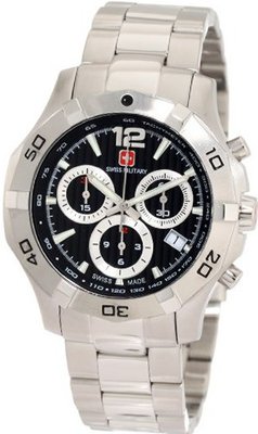 Swiss Military Calibre 06-5I3-04-007 Immersion Chronograph Black Dial Steel Bracelet