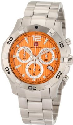 Swiss Military Calibre 06-5I3-04-079 Immersion Chronograph Orange Dial Steel Bracelet